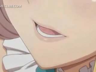 Blondin animen fairy på klackar slag och fucks hård kuk
